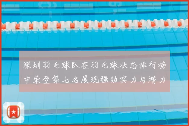 深圳羽毛球队在羽毛球状态排行榜中荣登第七名展现强劲实力与潜力
